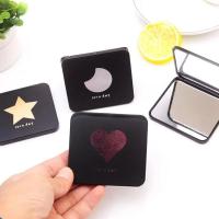 Espejo de Maquillaje Plegable Mini Cuadrado Espejo de Vanidad Portátil Doble Cara - details 1