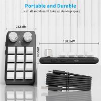 Teclado personalizado, botón de volumen, programación Macro, Gaming, Hotswap, negro, 12 teclas, 2 perillas, USB - details 5