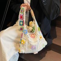 Bolso de hombro tejido bohemio, estilo étnico, gran capacidad, bandolera de ganchillo bohemio, estilo perezoso, bolso tejido informal calado - details 2