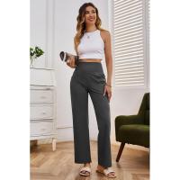 Pantalones de pierna ancha para mujer, cintura alta, lisos, rectos, tres nuevos en otoño, moda coreana, cómodos - details 22