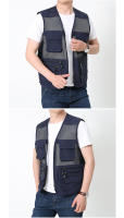 Chaqueta de malla transpirable para hombre, chaqueta deportiva sin mangas con bolsillos, ropa de verano - details 8