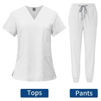 Uniforme médico ajustado para mujer, conjuntos de batas, accesorios de enfermería, batas de cirugía hospitalaria, clínica Dental, salón de belleza, ropa de trabajo - details 10