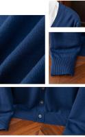 Cárdigan informal de negocios para hombre, suéter clásico con cuello en V, Color sólido, moda coreana - details 16