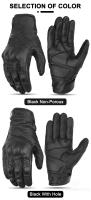 Guantes Retro de cuero para montar en motocicleta, anticaída, transpirables, resistentes al desgaste, de dedo completo, novedad de 2024 - details 2