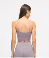 SHINBENE-Top corto de entrenamiento para mujer, sostén deportivo de nailon suave, acolchado, a prueba de sudor, con sujetador incorporado - details 4