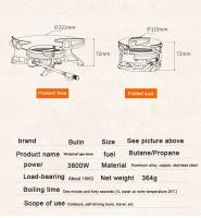 BL100-B15 3800W Camping al aire libre y senderismo Gas a prueba de viento Estufa dividida portátil Juego de cocina - details 6