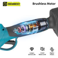 NEWBENY-sierra eléctrica sin escobillas de 6 pulgadas + juego de tijeras de podar eléctricas de 30mm, herramientas inalámbricas para carpintería de jardín para batería de 18V - details 6