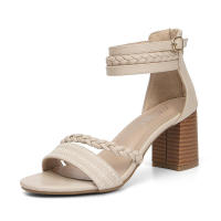 Sandalia Sandalias Mujer Casual Coarse 2025 Nuevo Un Cinturón Estilo Hada Zapatos Romanos De Tacón Alto - details 3