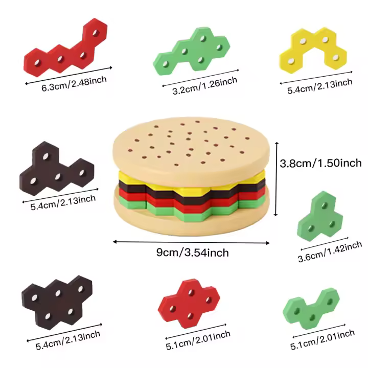 Children Wooden Puzzle Toys hand-eye coordination Thought Cell Pairing Game Kids Intelligence Development Early Educational Toys - 1