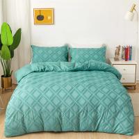 Juego de Ropa de Cama con Flores Geométricas de Alta Calidad Sólido para Casa Duvet Cover Set Tamaño Queen King Súper Suave para Uno y Dos Cojines - details 16