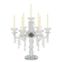 Candelabro de cristal transparente de 7 brazos, candelabro independiente para regalo de fiesta de cumpleaños y boda, decoración de iluminación - details 7