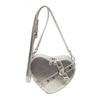 Bolso de hombro vintage Y2K con cadena pequeña para mujer, bolso en forma de corazón, bolso gótico grueso - details 23