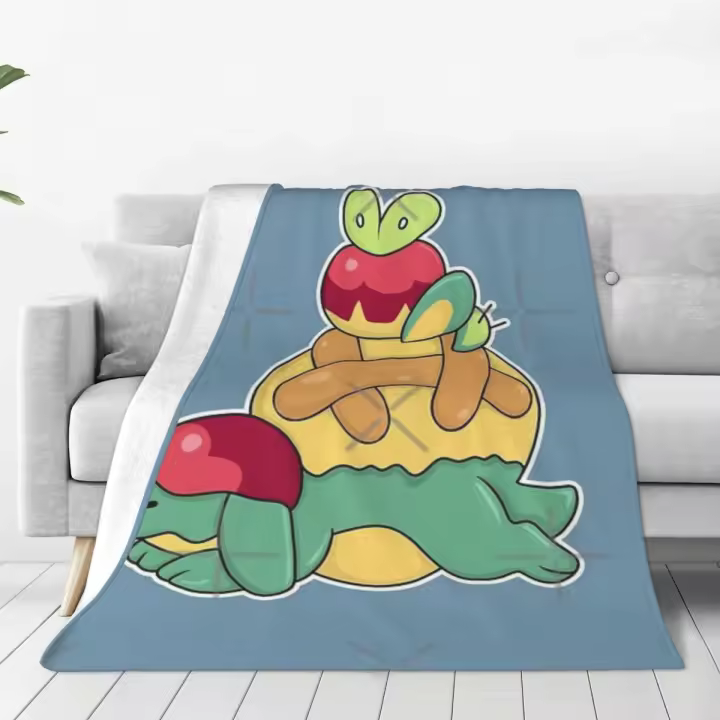 Manta Appletun y Applin, manta de micropolar de cuatro tamaños personalizable, cálida para dormitorio, bonito regalo - 1