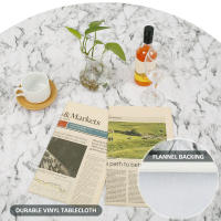 Mantel de Mesa Redondo Impermeable PVC Resistente al Aceite de Cocina para Fiestas y Bodas - details 4