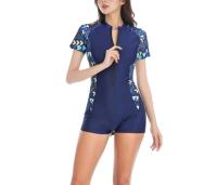 Traje de baño de una pieza estilo cremallera para mujer, bikini sexy con estampado de color competitivo, bikini de vacaciones - details 4