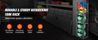 SucceBuy Rejilla para tanque de refrigerante - Soporte de cilindro para freón, gases, oxígeno y nitrógeno - details 0