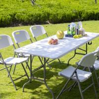 Mesa de Catering Plegable y Portátil 180 x 70 cm Ideal para 6 Personas y 150Kg - details 1