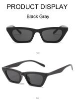 Gafas De Sol estilo ojo De gato Vintage para mujer, gafas De Sol negras con tonos Retro, gafas De Sol cuadradas con montura pequeña a la moda para mujer - details 5