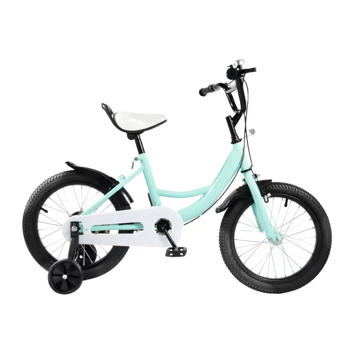 Bicicletta per bambini da 16 pollici doppio freno per bambini ragazzi bicicletta regolabile en altezza per 5-8 anni - 1