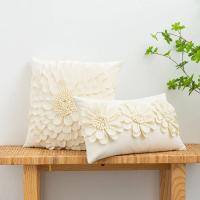 Funda de Almohada de Bordado Floral 3D de Lujo Terciopelo Holandés 30X50/45X45CM - details 5