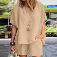ZANZEA Conjunto De Verano Para Mujer Dos Piezas Traje Casual Con Camisa De Manga Corta Y Shorts Ajustados Ropa Oversized - details 2