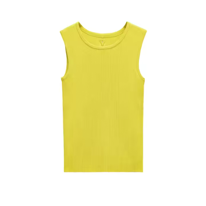 PB & ZA 2025, diseño de correa cruzada en la espalda, cuello redondo, tops sin mangas de color sólido, novedad de verano, ropa de mujer - 1