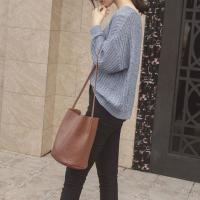 Bolso de hombro Vintage de gran capacidad para mujer, bolso cruzado informal de cuero PU, Color sólido, bolso de compras con asas - details 17