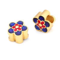 Pulseras de Brass Dorado Mate 4PCS Grande Agujero Abalorios para Hacer Joyas DIY - details 111