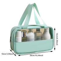 Bolsa De Viaje Portátil Para Mujer Transparente Impermeable Almacenamiento De Maquillaje Pouch Organizador De Cosméticos - details 1