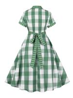 Vestido Midi Retro de Moda para Mujer 2025 Cuello con Flecos Estilo Vintage Hepburn - details 2
