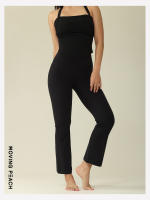 Pantalones acampanados de LICRA para mujer, mallas cortas de Yoga de alta elasticidad, cintura alta, suaves, para Fitness - details 12