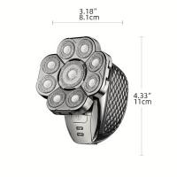 Afeitadora eléctrica de doble uso, maquinilla de afeitar inalámbrica, recargable, húmeda/seca, impermeable, regalo para hombres, marido y padre - details 3