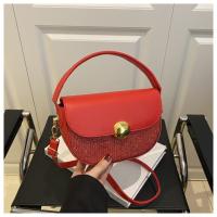 Bolso cruzado de lentejuelas de estilo coreano a la moda, bolso de sillín de Pu de medio círculo, correa ajustable, bolso de hombro de gran capacidad para mujer - details 11