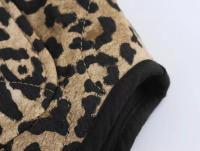 TRAFZA-abrigo de algodón con estampado de leopardo para mujer, abrigo holgado informal de manga larga con bolsillos y una hilera de botones, para invierno, 2024 - details 14