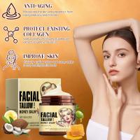 Bálsamo de miel y sebo de res batido, crema facial con acabado de hierba alimentada con pasto, bálsamo hidratante de miel y sebo batido, hidratante natural para rostro y cuerpo (2 botellas) - details 4