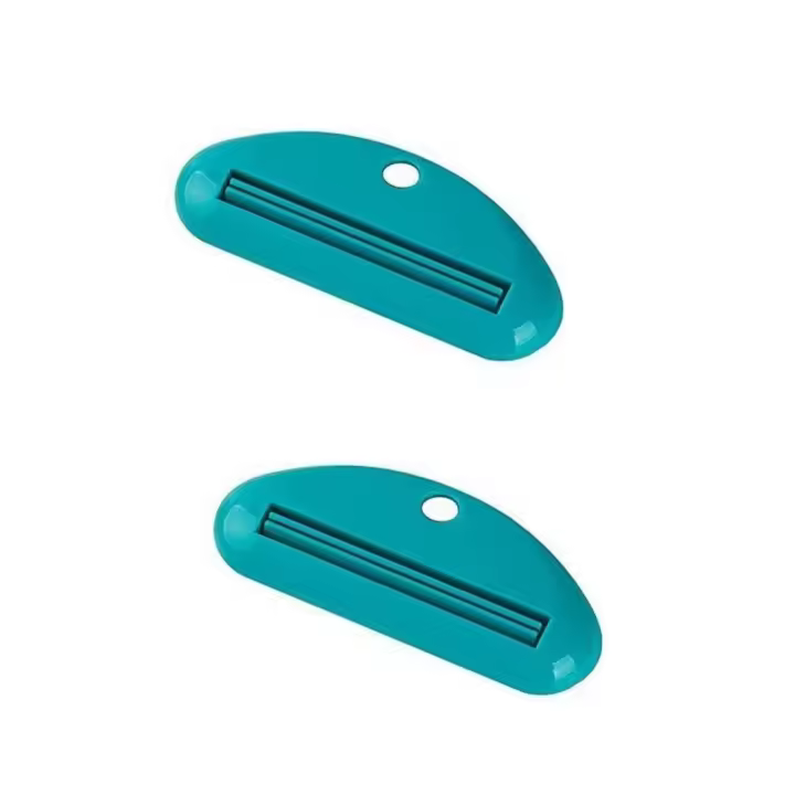 Exprimidor de pasta de dientes de plástico portátil, Clip de tubo de pasta de dientes Manual exprimido, dispensador de limpiador Facial sin residuos para Baño, 2 uds. - 1
