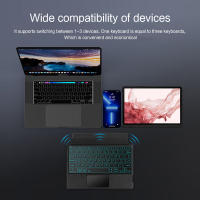 Teclado inteligente compatible con Bluetooth para tableta Samsung Galaxy Tab S9, 11 ", SM-X710 2023, retroiluminado, Trackpad, cubierta dividida - details 7