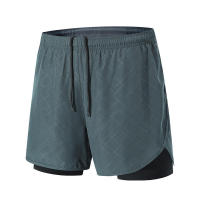 Pantalones cortos de gimnasio 2 en 1 de secado rápido para hombre, pantalones cortos de entrenamiento - details 0
