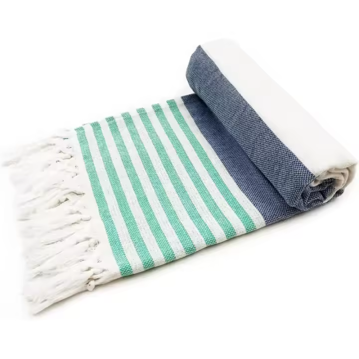 Toallas de playa turcas de gran tamaño, secado rápido, sin arena, para playa, piscina, gimnasio y baño, 39x7 pulgadas - 1