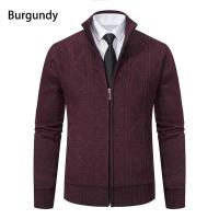 Chaqueta gruesa para hombre, cárdigan de punto con cuello levantado, cálido, para otoño e invierno - details 10