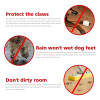 Botas de malla antideslizantes para perros, zapatos reflectantes para cachorros, suela suave transpirable, protectores de patas de perro, ajustables, antideslizantes para mascotas al aire libre, 4 piezas - details 4