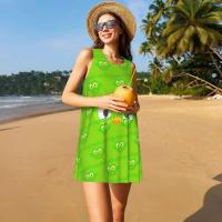 Vestido Duo de búho sin mangas informal para mujer, divertido pájaro verde, viajes personalizados, D-Duogos - details 38