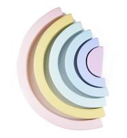 Juguete de madera Montessori para niños, bloques de construcción de arcoíris, juego de equilibrio de apilado creativo - details 8