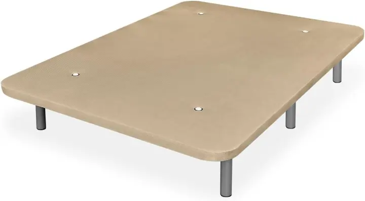 Base Tapizada 3D Extra Resistente con Gran Estabilidad y 5 Barras Transversales + 6 Patas metálicas roscadas de 25cm, 135 x 190, Gris Oscuro - 1
