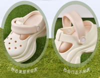Xiaoman Zapatos con agujeros en la cintura para mujer, novedad de verano, súper populares, versátiles, suela gruesa, aumento de altura, antideslizantes, informales - details 14