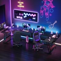 Mesa de Juego en Forma de L 130x130cm Soporte para Monitor Soporte para Auriculares - details 72
