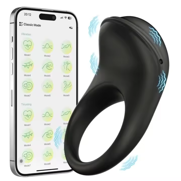 Leten APP anillo vibrador vibrador de clítoris mujeres estimulador de clítoris juguetes sexuales para adultos para hombres mejora de la erección masculina 18 - 1