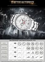Reloj de Acero Inoxidable con Correa de Negocios Casual CURREN 8056 Calendario de Cuarzo de Lujo para Hombres Resistente al Agua Estilo Formal - details 10