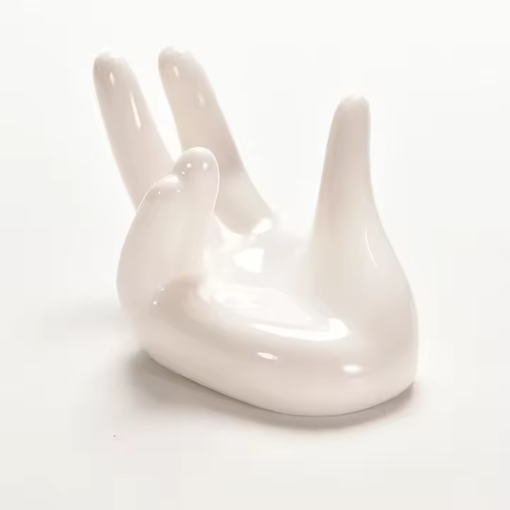 Maceta de Cerámica Blanca para Planta de Aire Tillandsia Decoración de Escritorio en Casa Elegante Jardín Ornamento de Oficina - 1