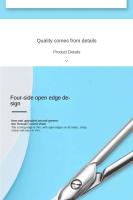 Tijeras Profesionales de Acero Inoxidable para Manicura Punta Curvada para Crecimiento de Cutículas - details 2
